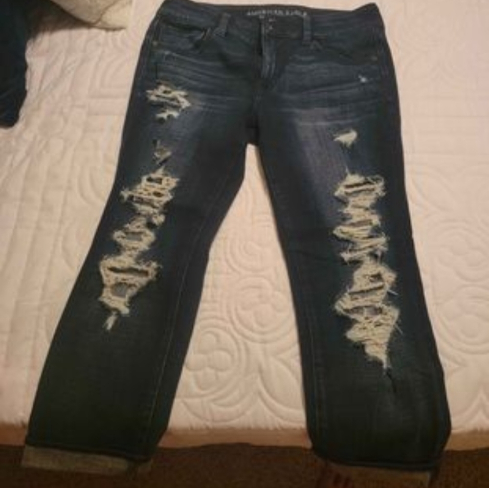 COPY - Never worn American Eagle artist crop jeans. Size 12